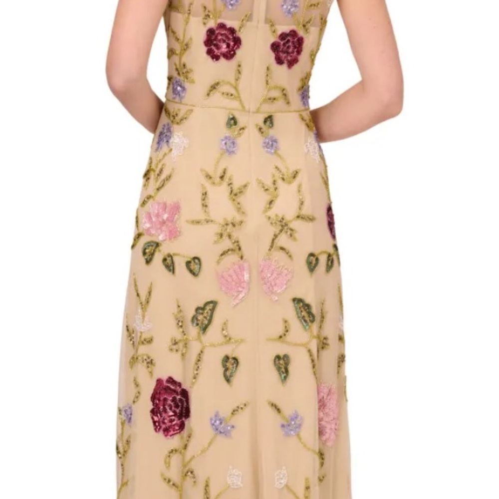 ADRIANNA PAPELL Beaded midi cocktail dress - worn only once! Gorgeous! - Picture 3 of 14